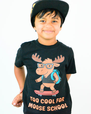 100% Organic Cotton Too Cool for Moose School T-Shirt