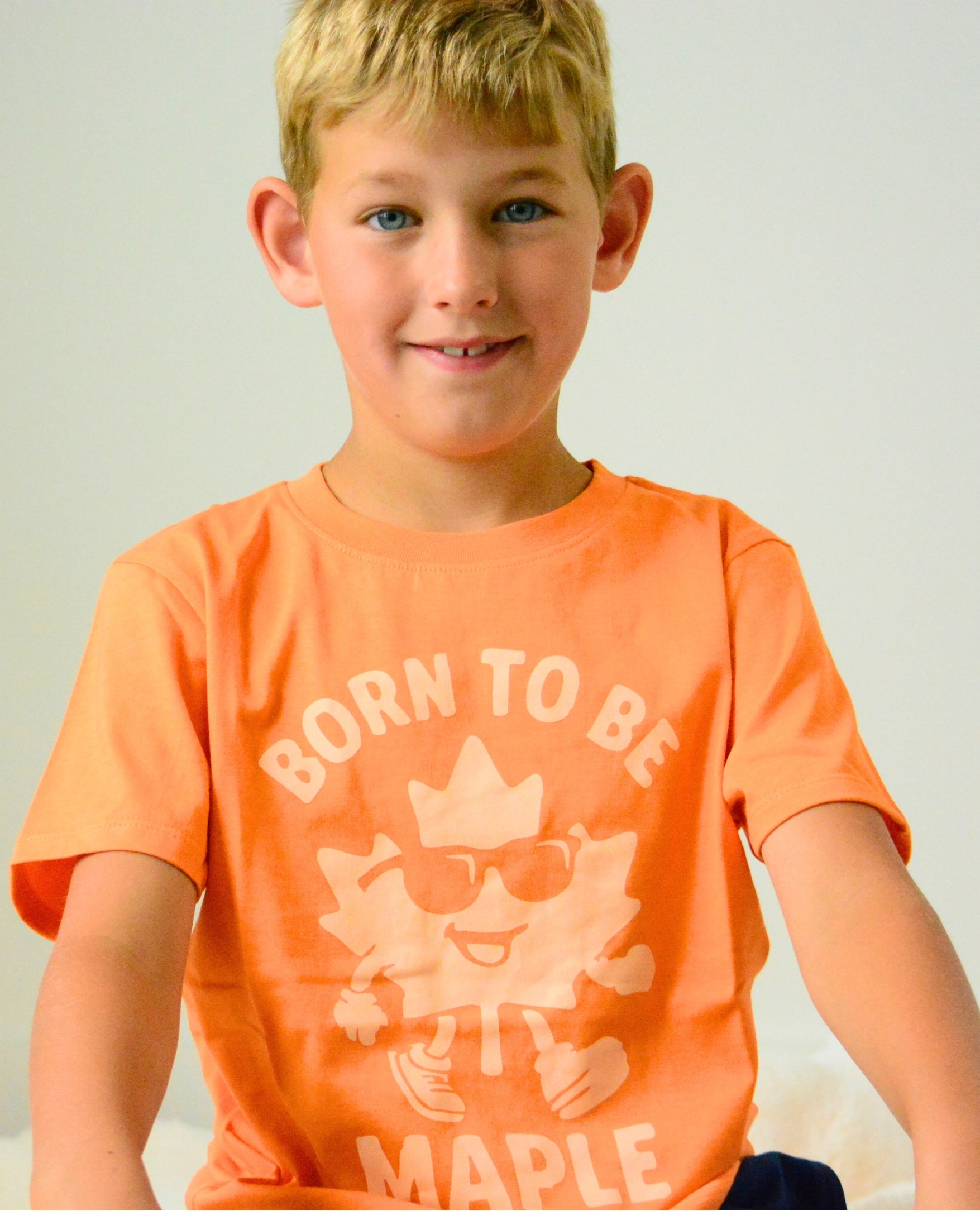 100% Organic Cotton Born to Be Maple T-Shirt