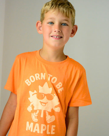 100% Organic Cotton Born to Be Maple T-Shirt