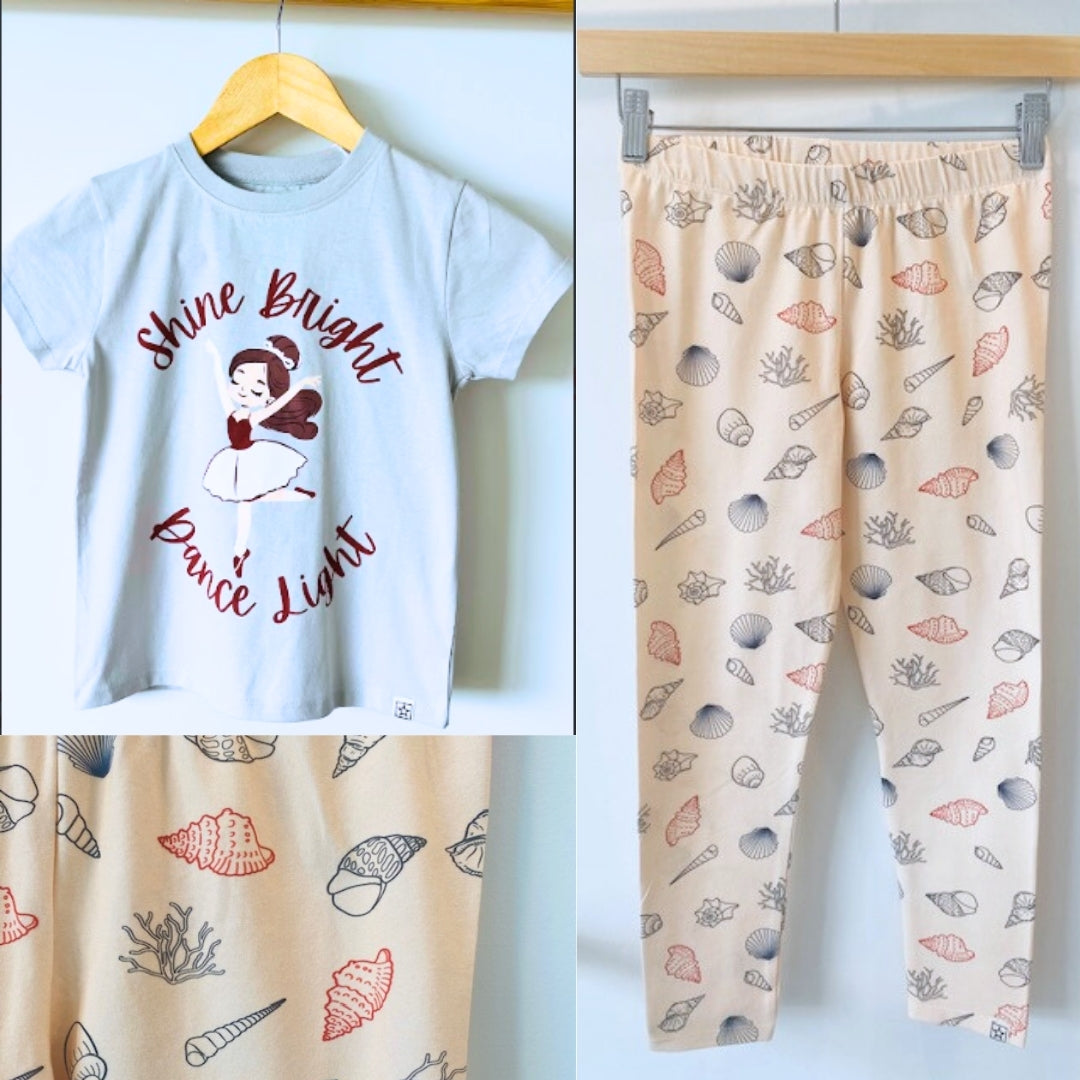 Organic Cotton Sea-Shells Leggings