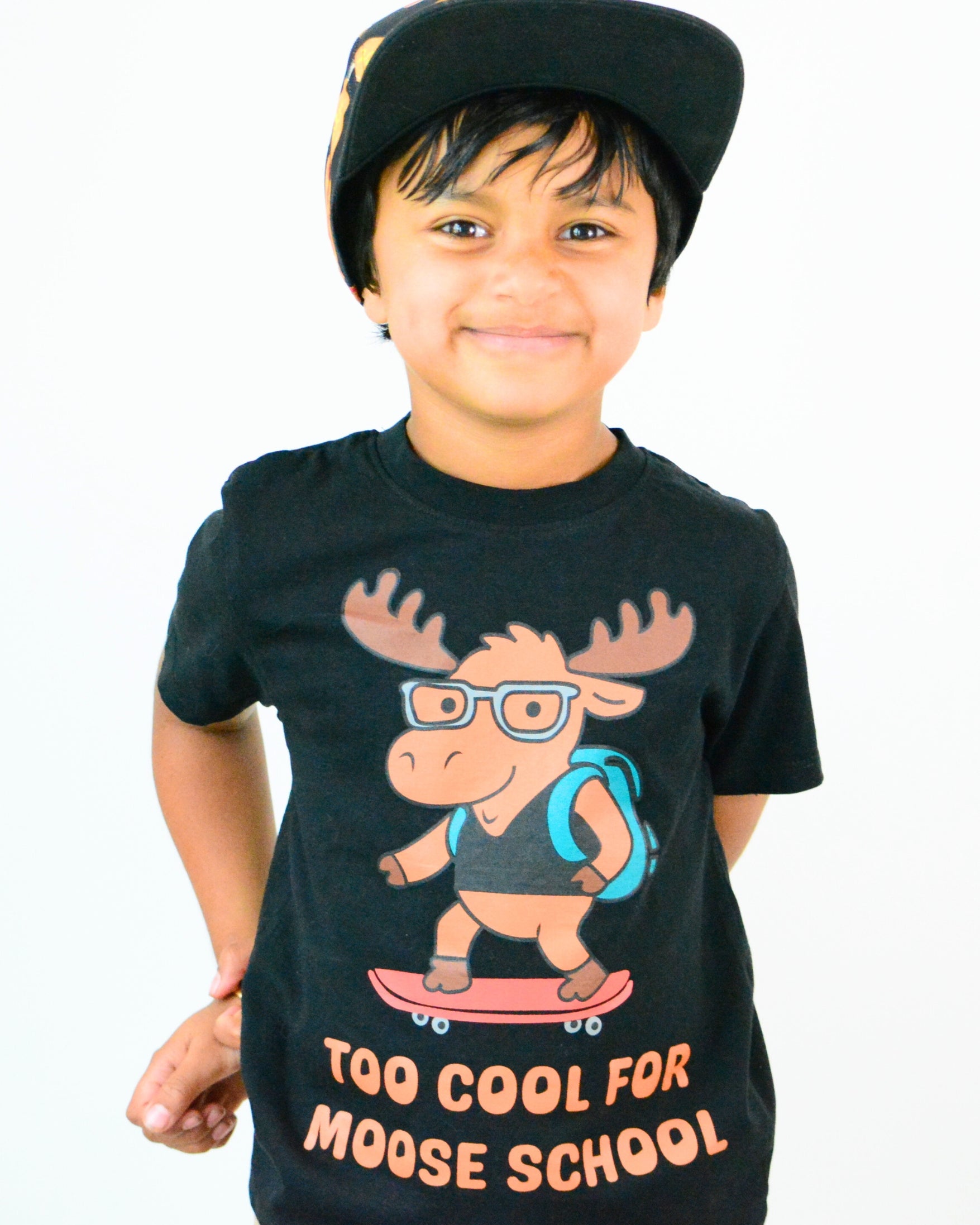 100% Organic Cotton Too Cool for Moose School T-Shirt