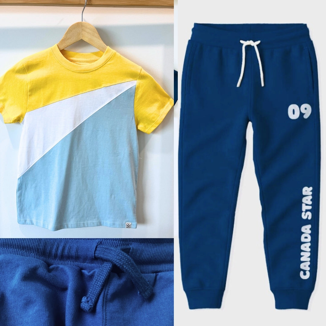 100% Organic Cotton Navy Blue Canada Star 09 Boys Jogger