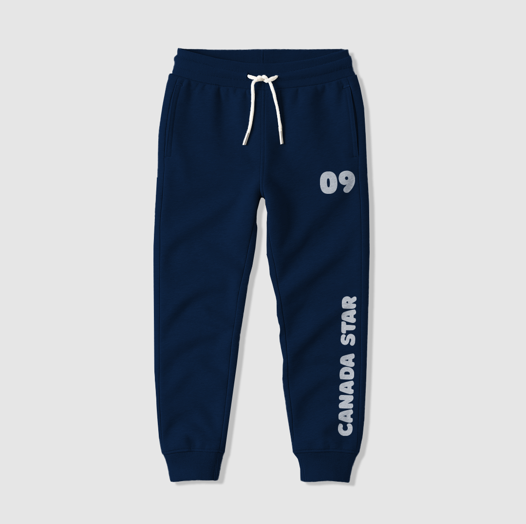 100% Organic Cotton Navy Blue Canada Star 09 Boys Jogger