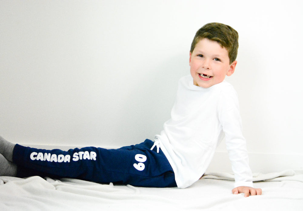100% Organic Cotton Navy Blue Canada Star 09 Boys Jogger