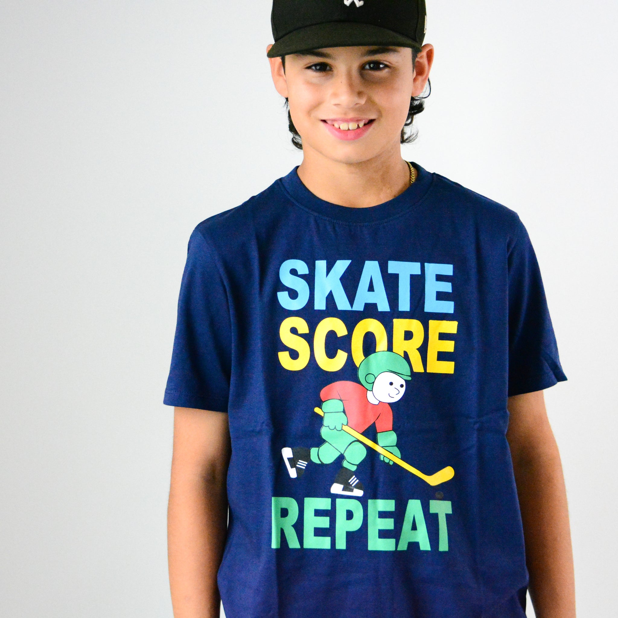 100% Organic Cotton Skate Score Repeat T-Shirt
