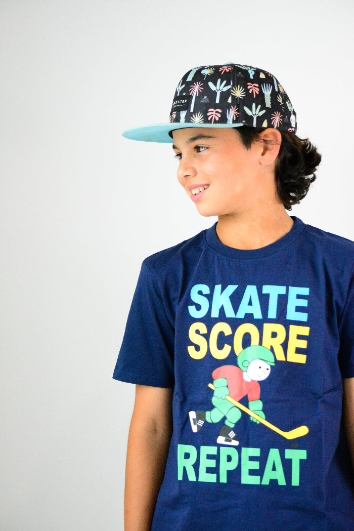100% Organic Cotton Skate Score Repeat T-Shirt