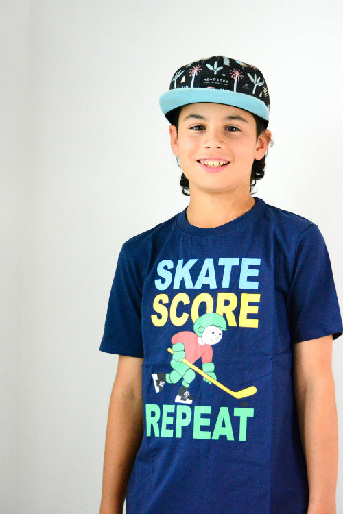 boy skating canadian hockey organic cotton t shirt