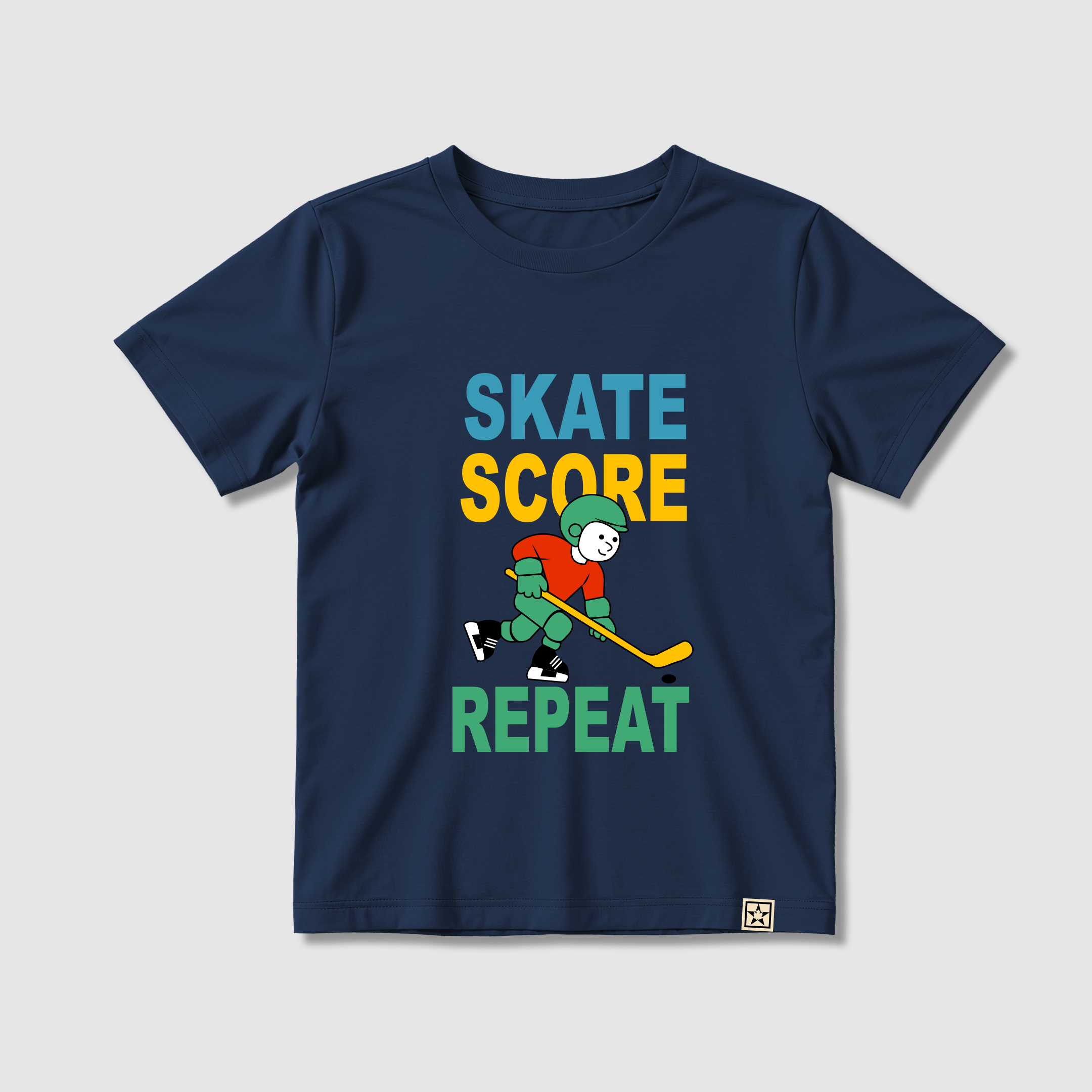 100% Organic Cotton Skate Score Repeat T-Shirt