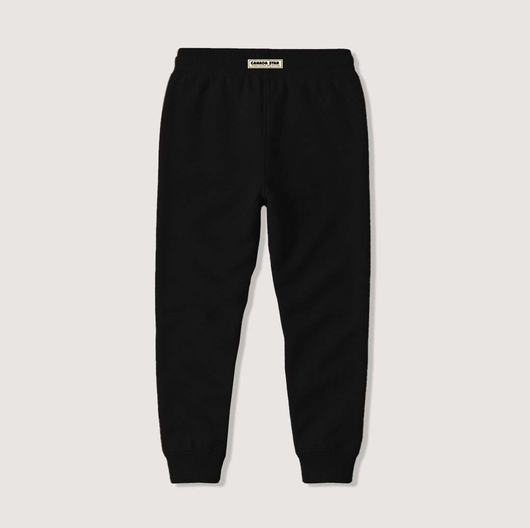 100% Organic Cotton Black with white stripes Boys Jogger